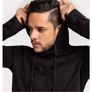 New Men's Small 2-Pack Hooded Long Sleeve Workout Hoodies- Black & Grey